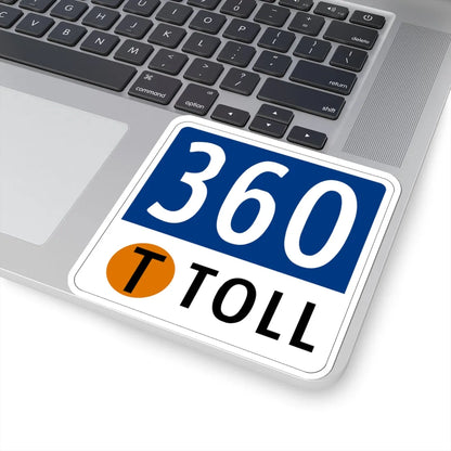 Toll Texas 360 Tollway (Texas) (Road Sign) STICKER Vinyl Kiss-Cut Decal - The Sticker Space