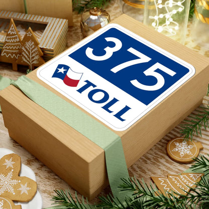 Toll Texas 375 new (Texas) (Road Sign) STICKER Vinyl Kiss-Cut Decal - The Sticker Space