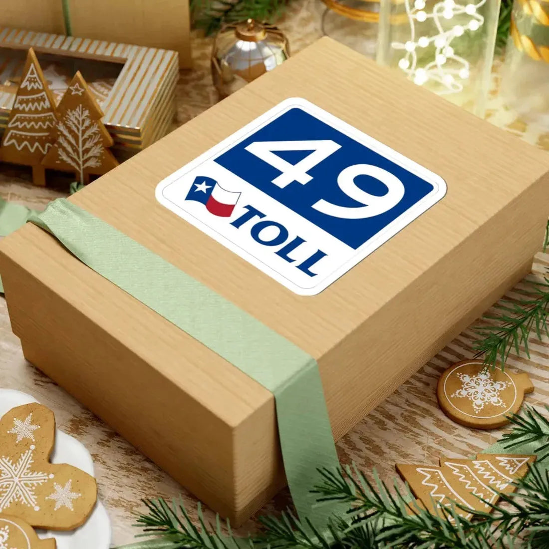 Toll Texas 49 new (Texas) (Road Sign) STICKER Vinyl Kiss-Cut Decal - The Sticker Space