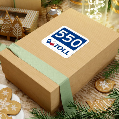 Toll Texas 550 new (Texas) (Road Sign) STICKER Vinyl Kiss-Cut Decal - The Sticker Space