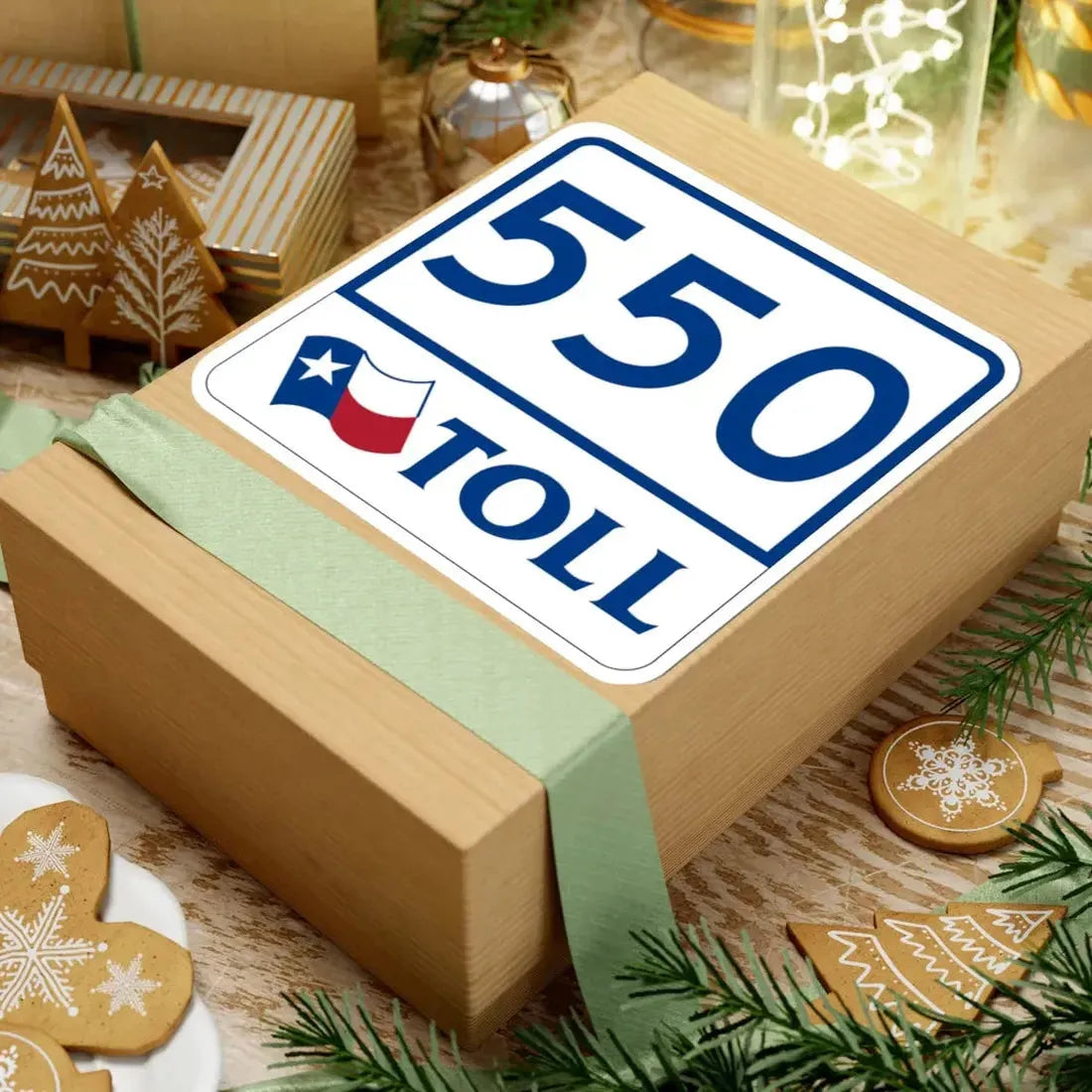 Toll Texas 550 (Texas) (Road Sign) STICKER Vinyl Kiss-Cut Decal - The Sticker Space