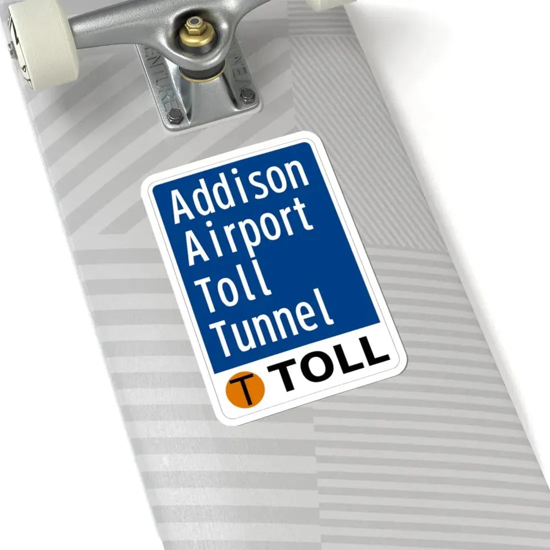 Toll Texas Addison Airport Toll Tunnel (Texas) (Road Sign) STICKER Vinyl Kiss-Cut Decal - The Sticker Space