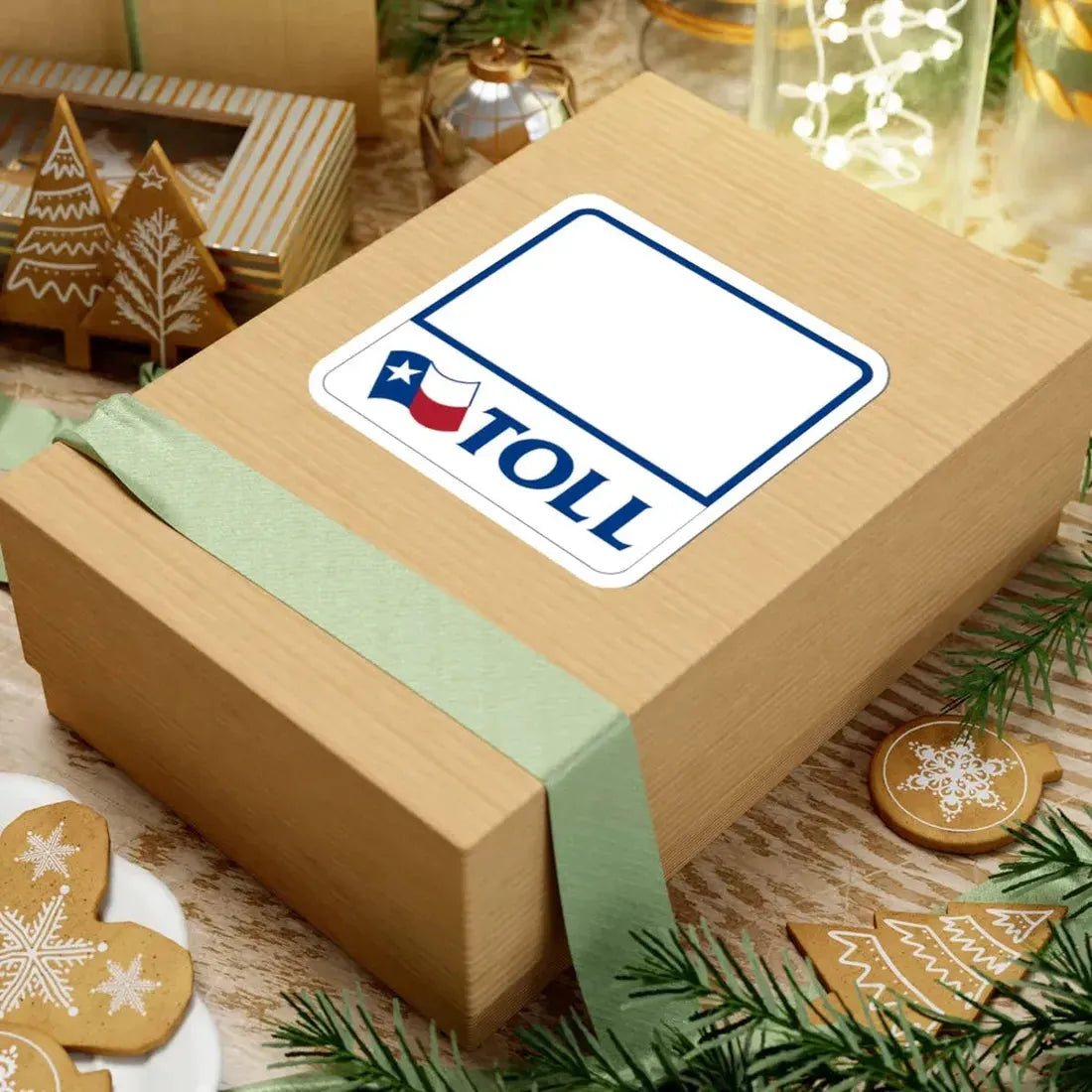 Toll Texas blank (Texas) (Road Sign) STICKER Vinyl Kiss-Cut Decal - The Sticker Space