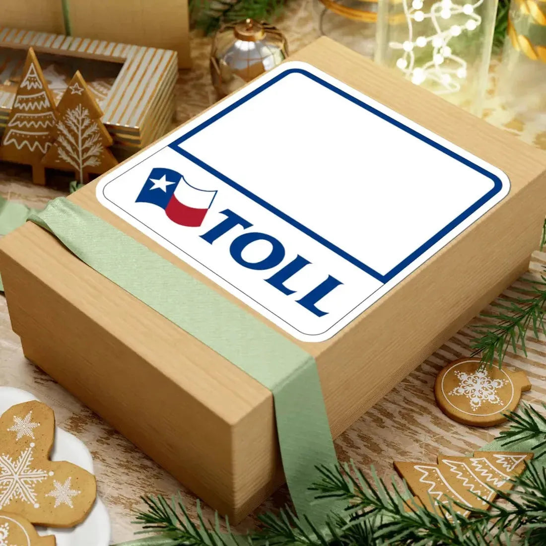 Toll Texas blank (Texas) (Road Sign) STICKER Vinyl Kiss-Cut Decal - The Sticker Space