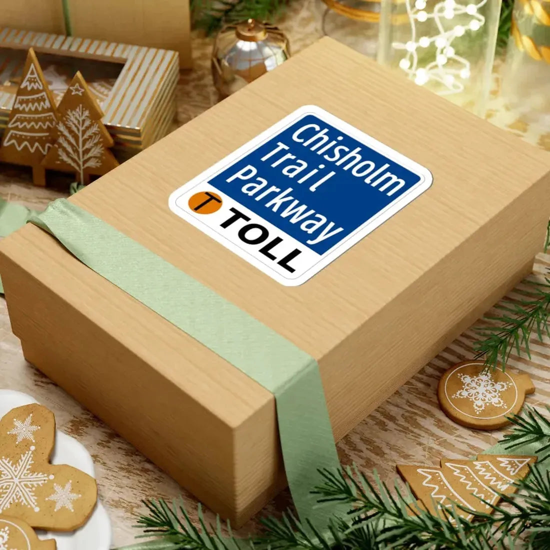 Toll Texas Chisholm Trail Parkway (Texas) (Road Sign) STICKER Vinyl Kiss-Cut Decal - The Sticker Space