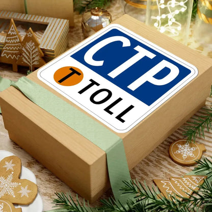 Toll Texas CTP new (Texas) (Road Sign) STICKER Vinyl Kiss-Cut Decal - The Sticker Space