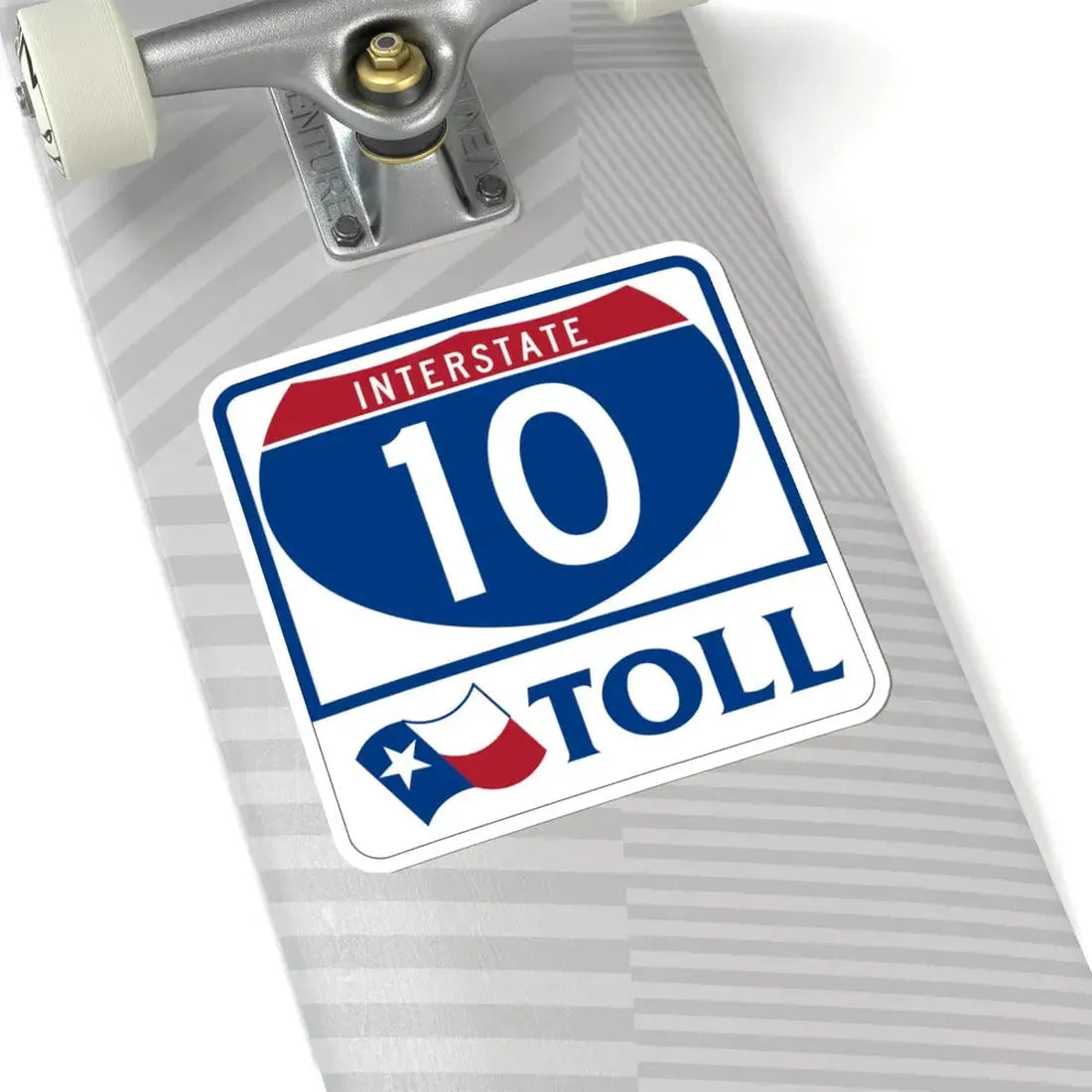 Toll Texas Interstate Highway 10 (Texas) (Road Sign) STICKER Vinyl Kiss-Cut Decal - The Sticker Space