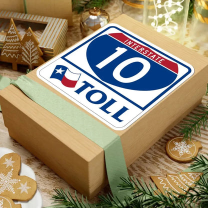 Toll Texas Interstate Highway 10 (Texas) (Road Sign) STICKER Vinyl Kiss-Cut Decal - The Sticker Space