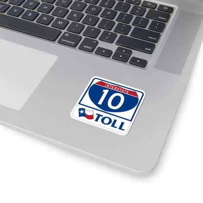 Toll Texas Interstate Highway 10 (Texas) (Road Sign) STICKER Vinyl Kiss-Cut Decal - The Sticker Space