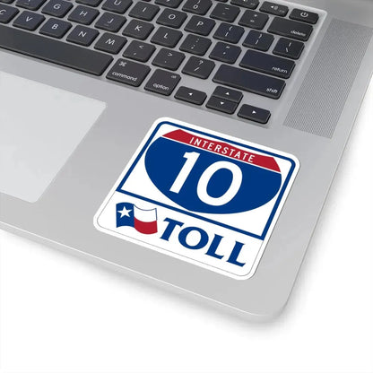 Toll Texas Interstate Highway 10 (Texas) (Road Sign) STICKER Vinyl Kiss-Cut Decal - The Sticker Space
