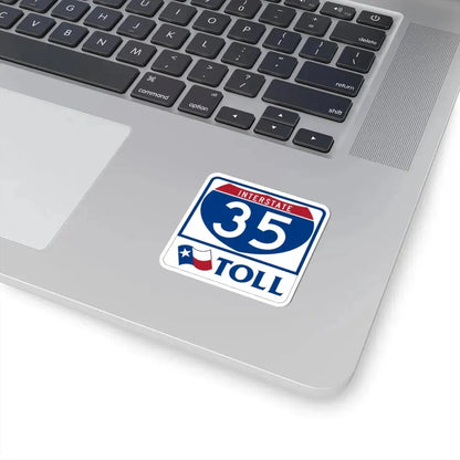 Toll Texas Interstate Highway 35 (Texas) (Road Sign) STICKER Vinyl Kiss-Cut Decal - The Sticker Space