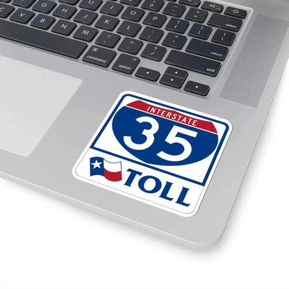 Toll Texas Interstate Highway 35 (Texas) (Road Sign) STICKER Vinyl Kiss-Cut Decal - The Sticker Space