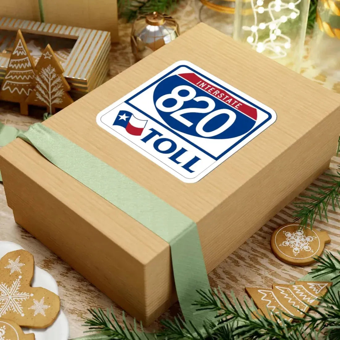 Toll Texas Interstate Highway 820 (Texas) (Road Sign) STICKER Vinyl Kiss-Cut Decal - The Sticker Space