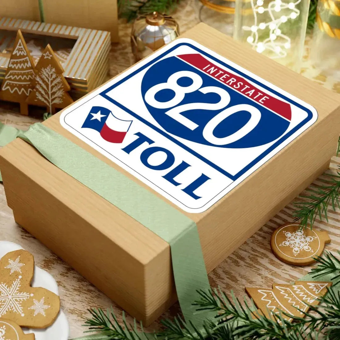 Toll Texas Interstate Highway 820 (Texas) (Road Sign) STICKER Vinyl Kiss-Cut Decal - The Sticker Space