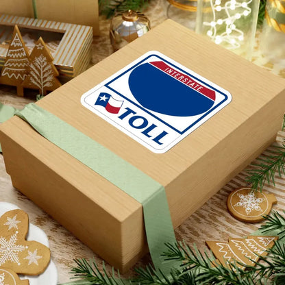 Toll Texas Interstate Highway blank (Texas) (Road Sign) STICKER Vinyl Kiss-Cut Decal - The Sticker Space