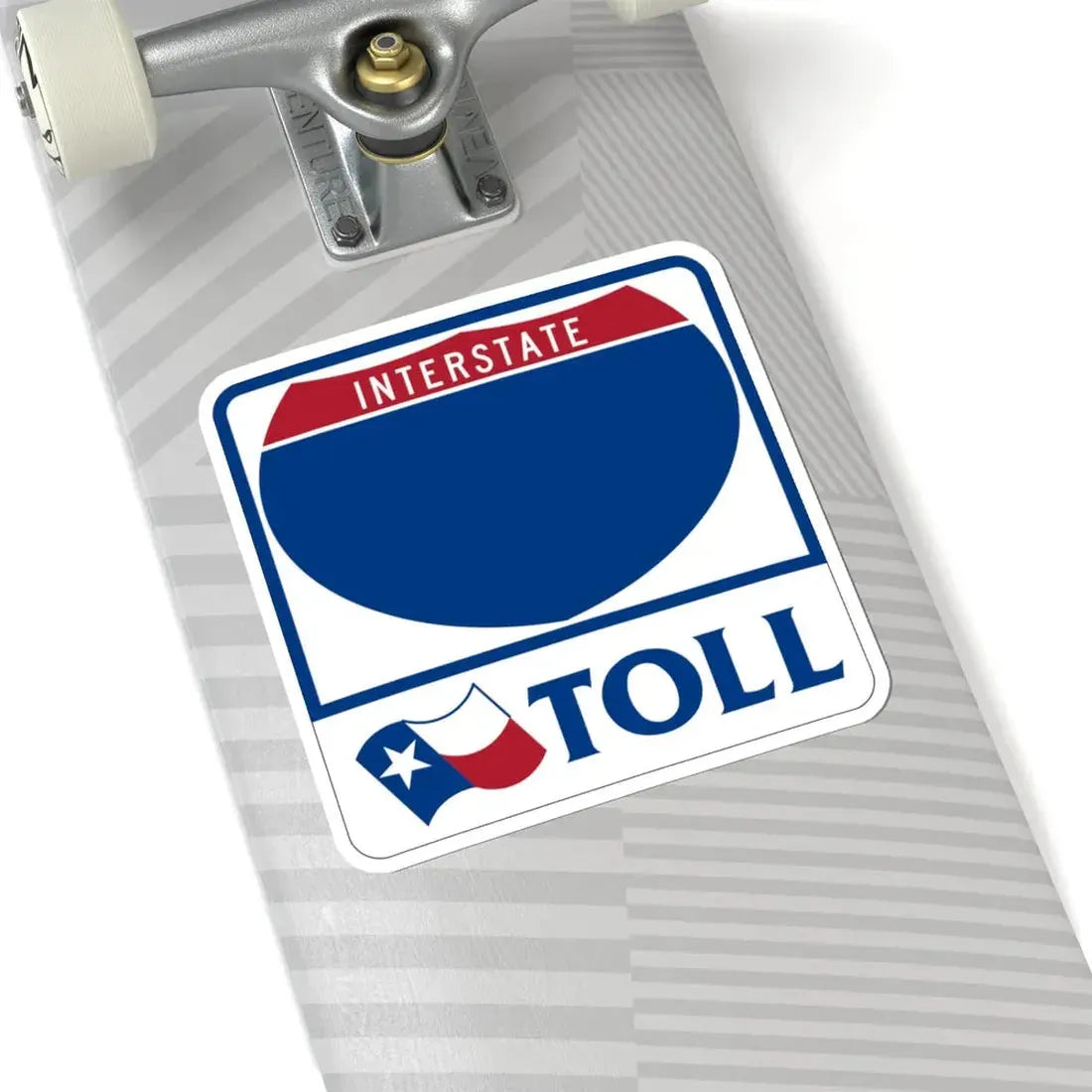 Toll Texas Interstate Highway blank (Texas) (Road Sign) STICKER Vinyl Kiss-Cut Decal - The Sticker Space