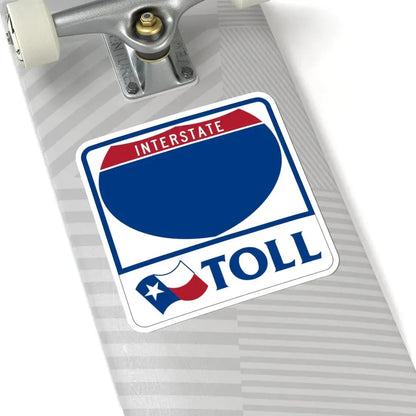 Toll Texas Interstate Highway blank (Texas) (Road Sign) STICKER Vinyl Kiss-Cut Decal - The Sticker Space