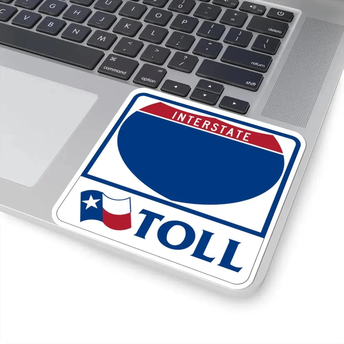 Toll Texas Interstate Highway blank (Texas) (Road Sign) STICKER Vinyl Kiss-Cut Decal - The Sticker Space