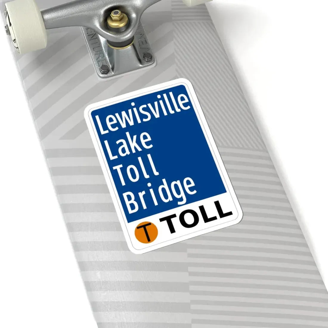 Toll Texas Lewisville Lake Toll Bridge (Texas) (Road Sign) STICKER Vinyl Kiss-Cut Decal - The Sticker Space