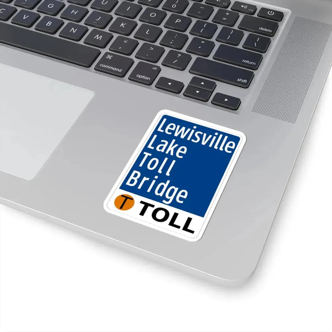 Toll Texas Lewisville Lake Toll Bridge (Texas) (Road Sign) STICKER Vinyl Kiss-Cut Decal - The Sticker Space