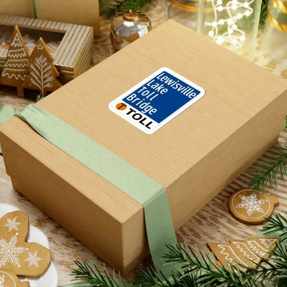 Toll Texas Lewisville Lake Toll Bridge (Texas) (Road Sign) STICKER Vinyl Kiss-Cut Decal - The Sticker Space