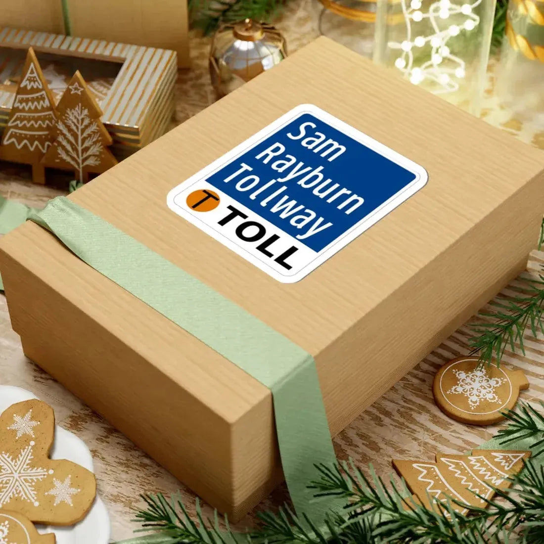 Toll Texas Sam Rayburn Tollway (Texas) (Road Sign) STICKER Vinyl Kiss-Cut Decal - The Sticker Space