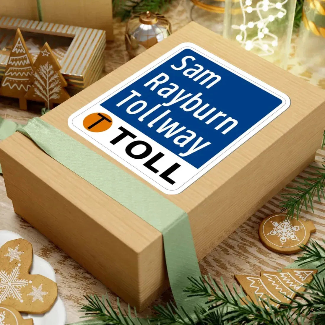 Toll Texas Sam Rayburn Tollway (Texas) (Road Sign) STICKER Vinyl Kiss-Cut Decal - The Sticker Space