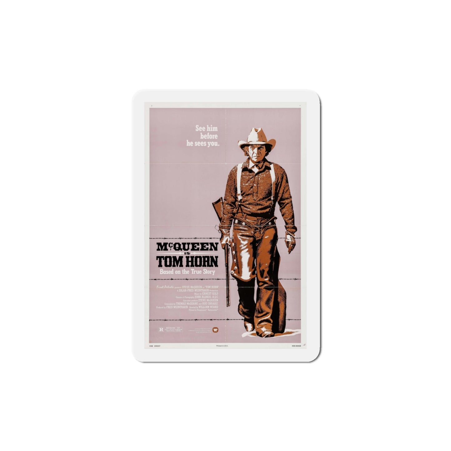 Tom Horn 1980 Movie Poster Die-Cut Magnet-4" x 4"-The Sticker Space