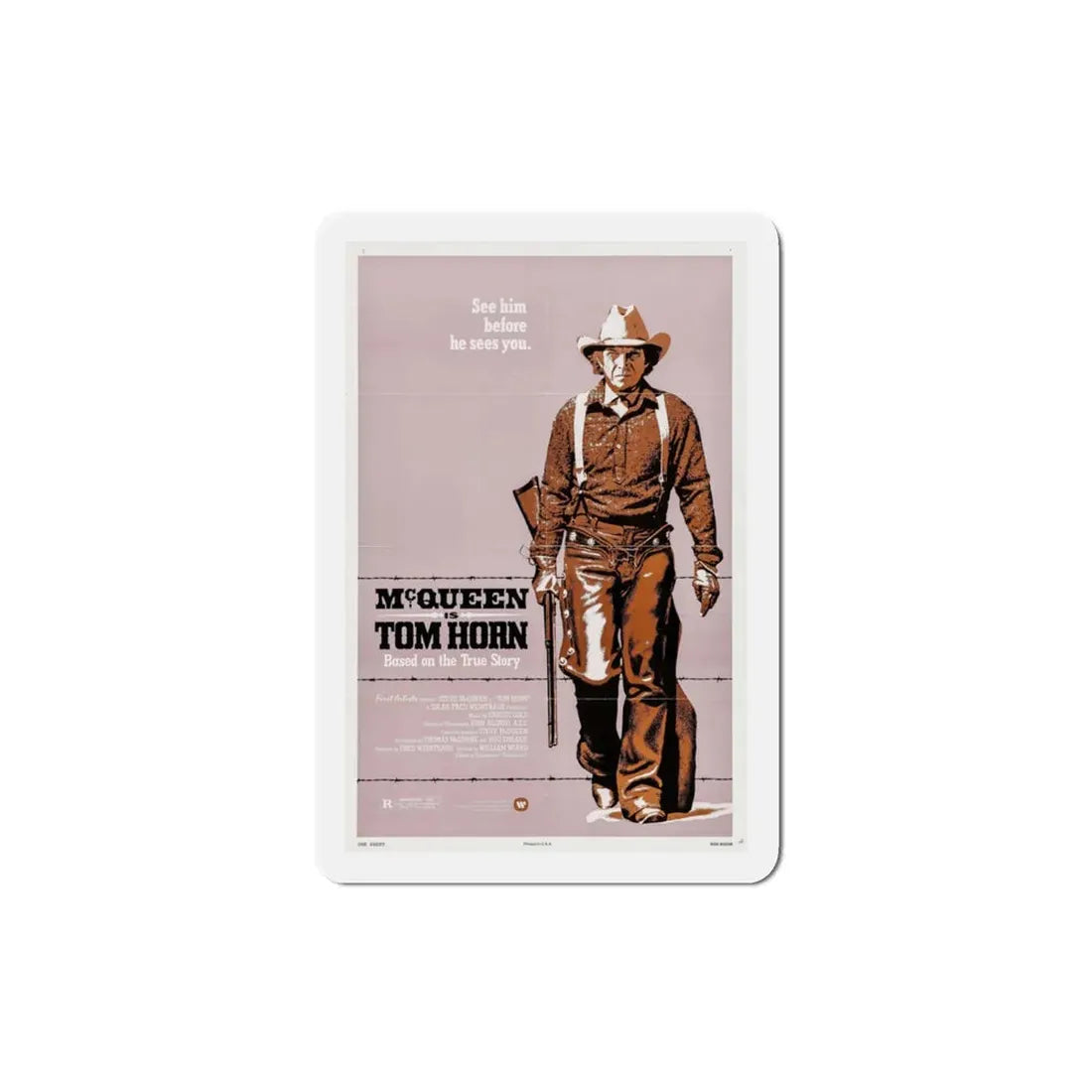 Tom Horn 1980 Movie Poster Refrigerator Magnet 3 Inch - The Sticker Space