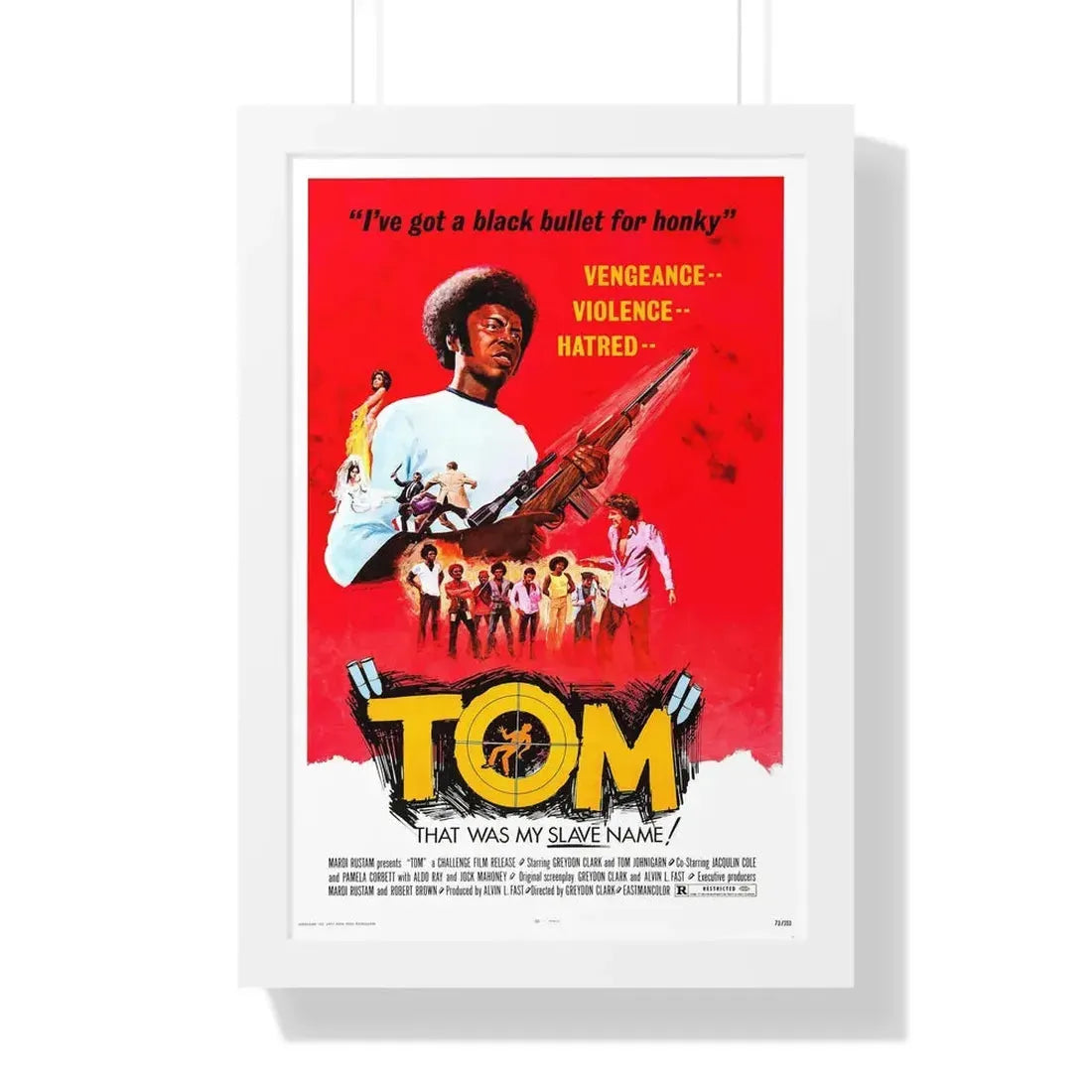 TOM (THE BAD BUNCH) 1973 - Framed Movie Poster 16″ x 24″ White - The Sticker Space
