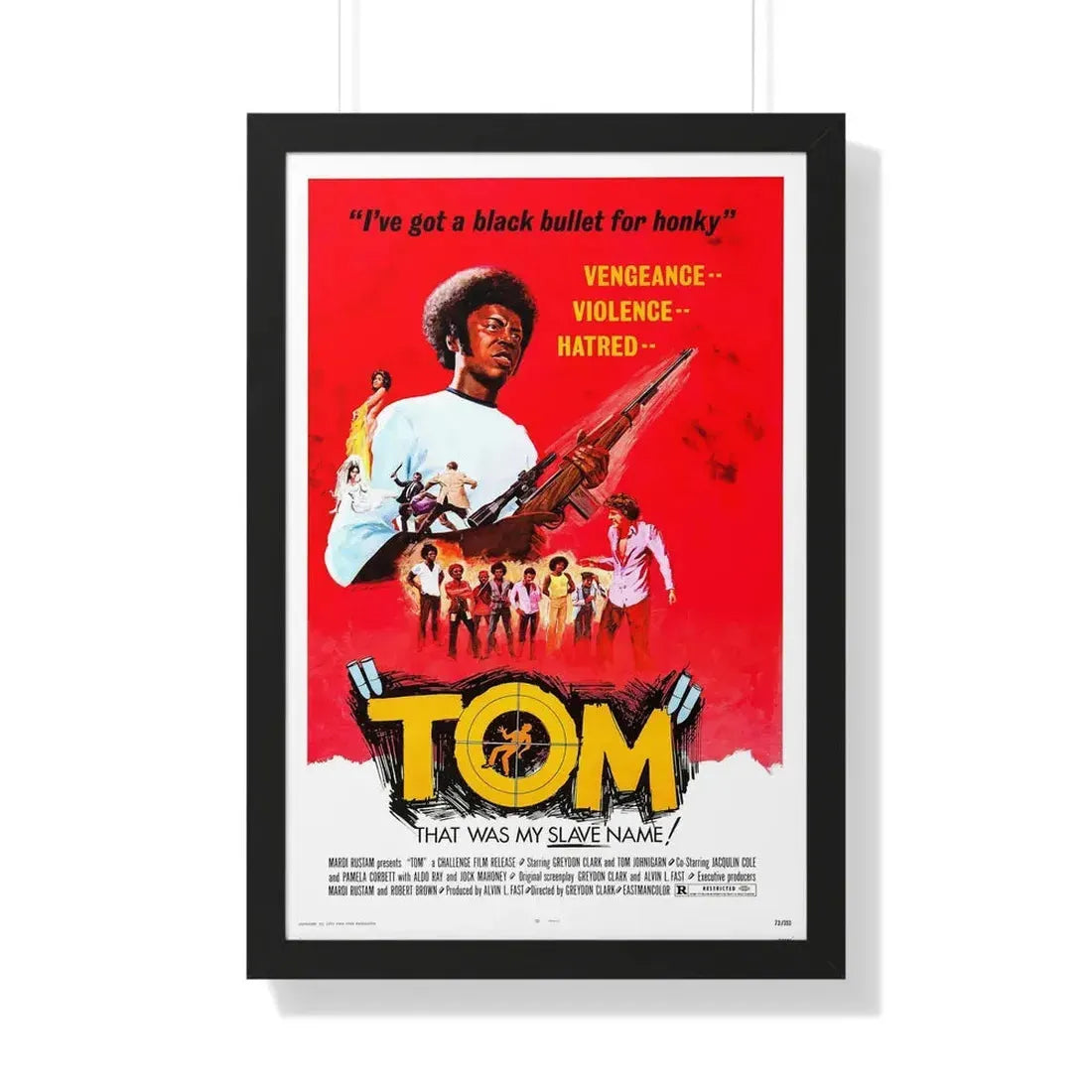 TOM (THE BAD BUNCH) 1973 - Framed Movie Poster 20" x 30" Black - The Sticker Space