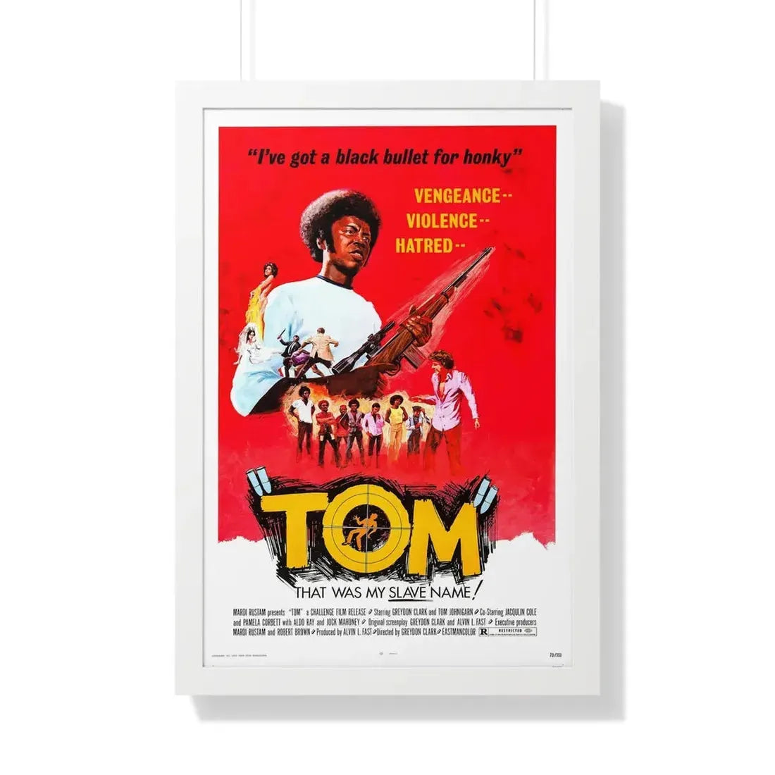 TOM (THE BAD BUNCH) 1973 - Framed Movie Poster 20" x 30" White - The Sticker Space