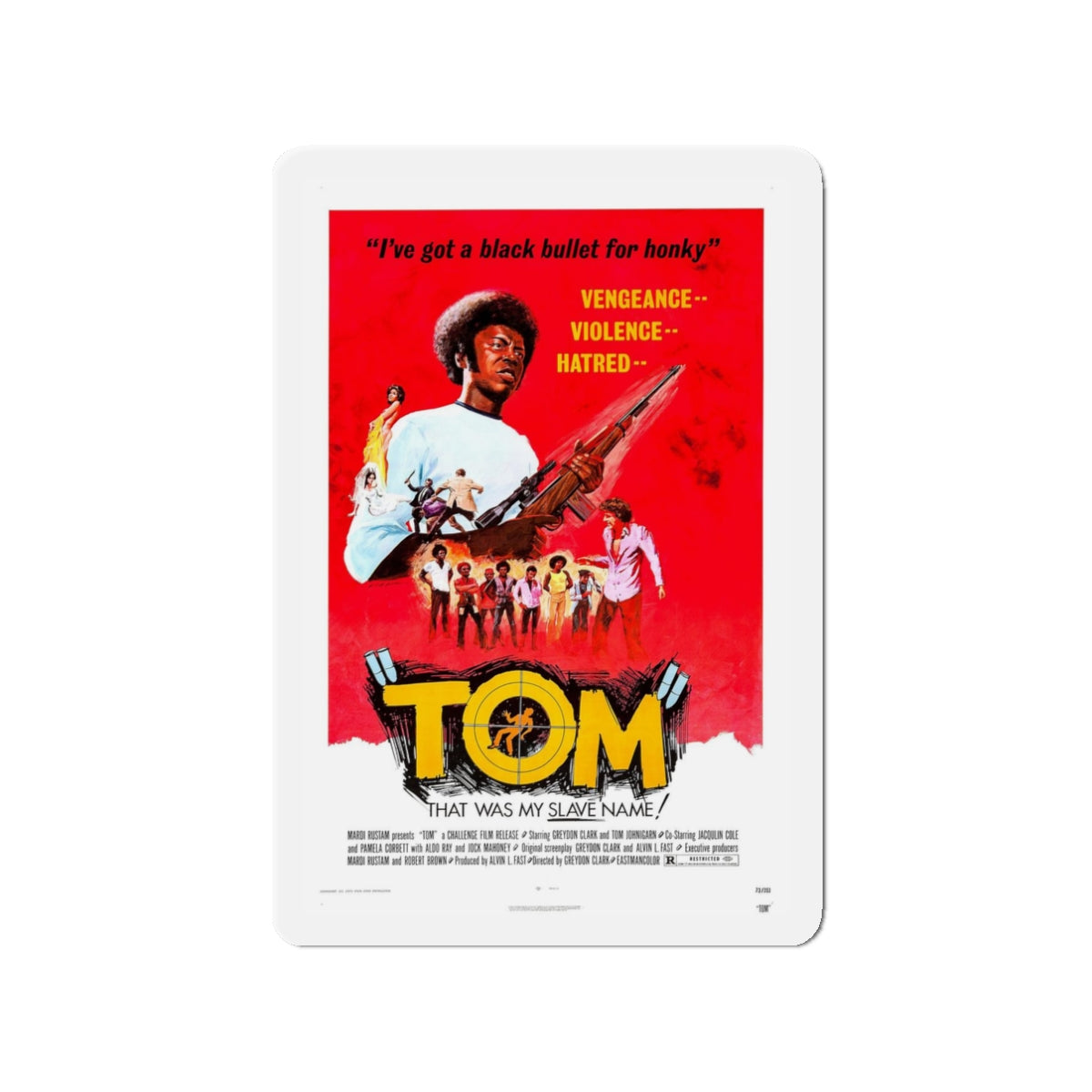 TOM (THE BAD BUNCH) 1973 Movie Poster - Refrigerator Magnet