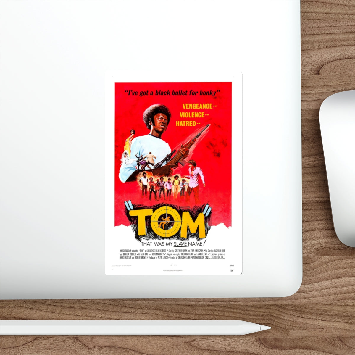 TOM (THE BAD BUNCH) 1973 Movie Poster STICKER Vinyl Die-Cut Decal-The Sticker Space