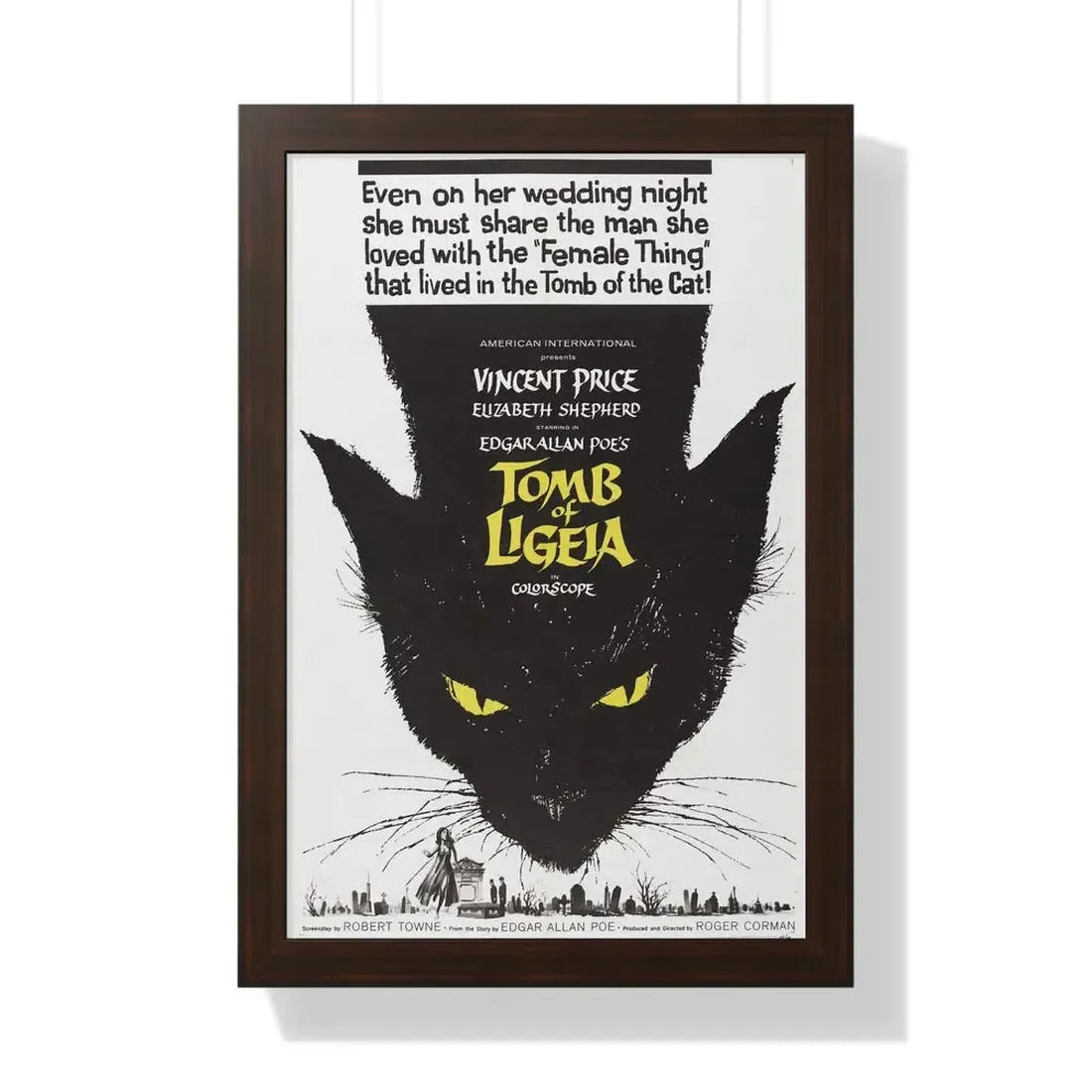 TOMB OF LIGEIA 1964 - Framed Movie Poster 16″ x 24″ Walnut - The Sticker Space