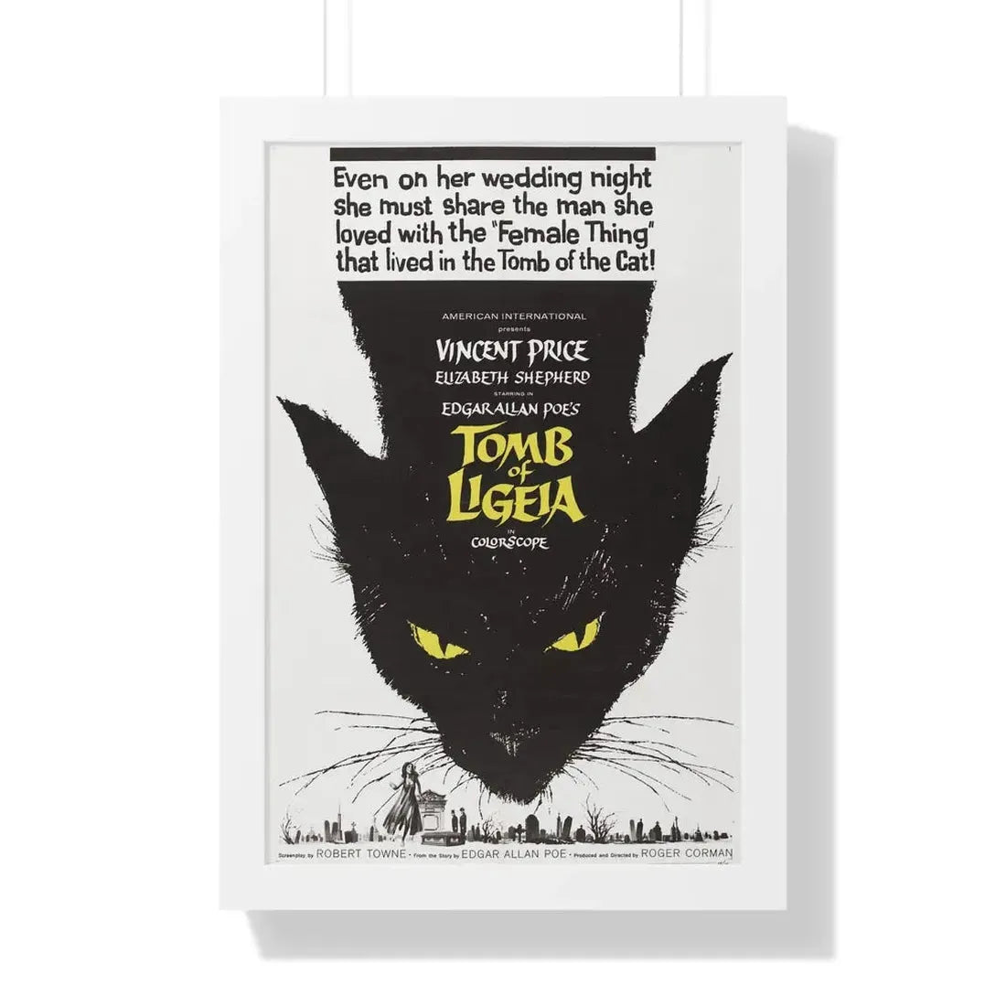 TOMB OF LIGEIA 1964 - Framed Movie Poster 16″ x 24″ White - The Sticker Space