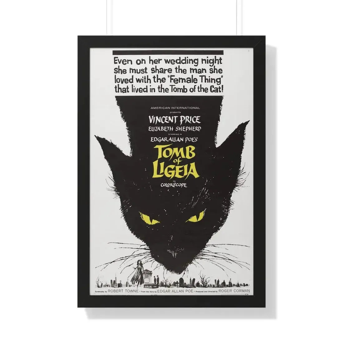 TOMB OF LIGEIA 1964 - Framed Movie Poster 20" x 30" Black - The Sticker Space