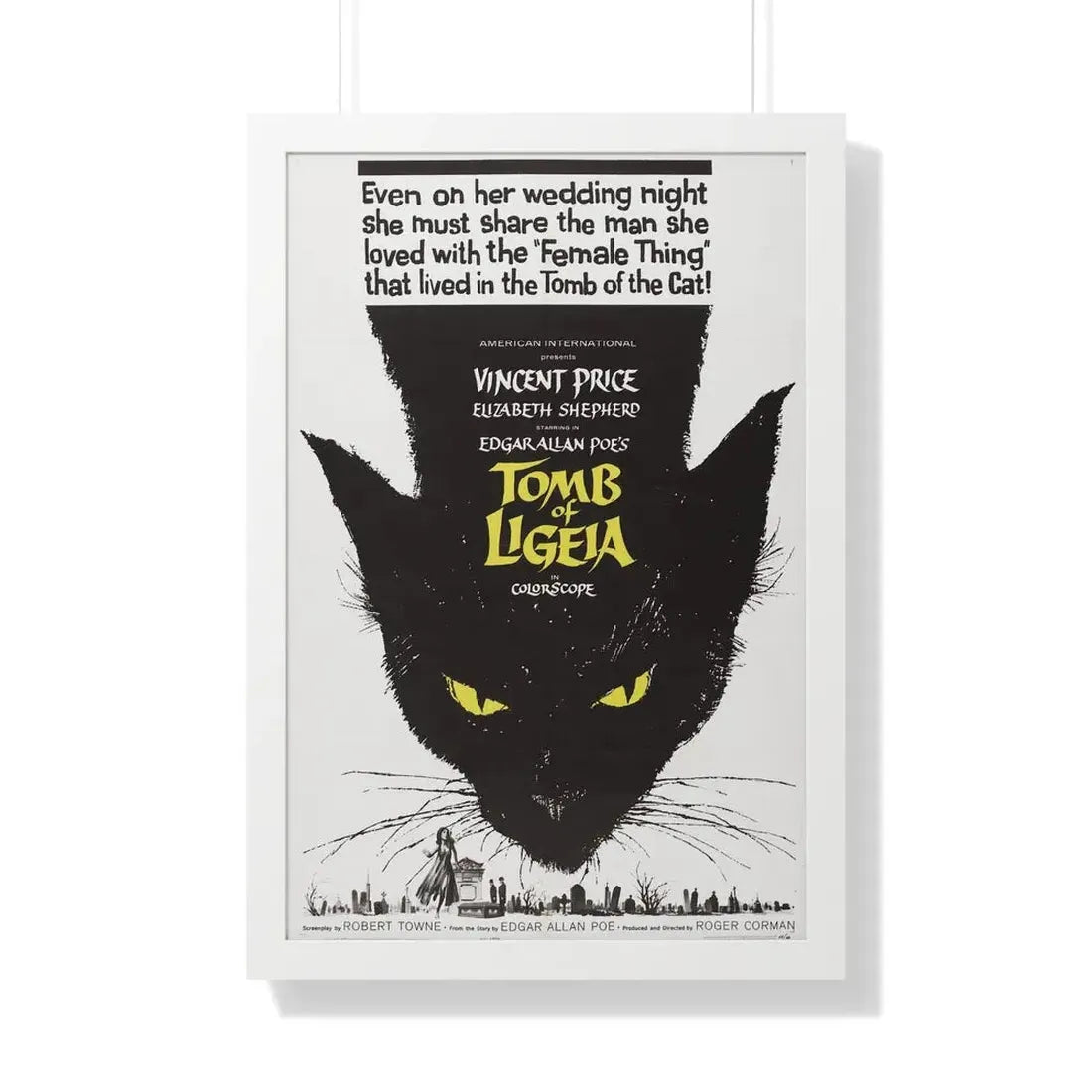 TOMB OF LIGEIA 1964 - Framed Movie Poster 20" x 30" White - The Sticker Space