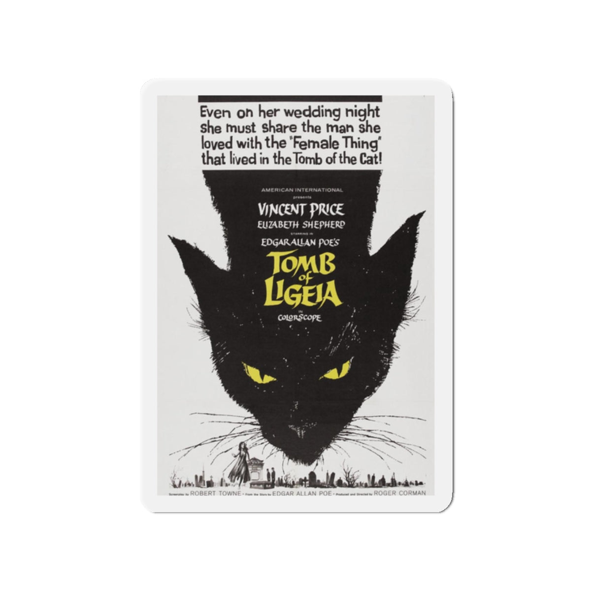 TOMB OF LIGEIA 1964 Movie Poster - Refrigerator Magnet