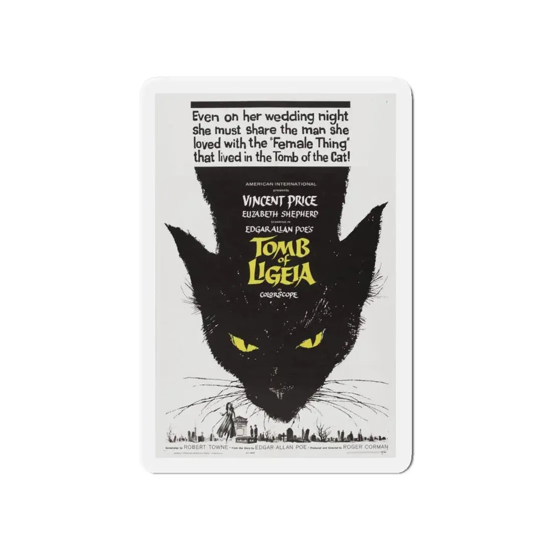 TOMB OF LIGEIA 1964 Movie Poster - Refrigerator Magnet 4 Inch - The Sticker Space