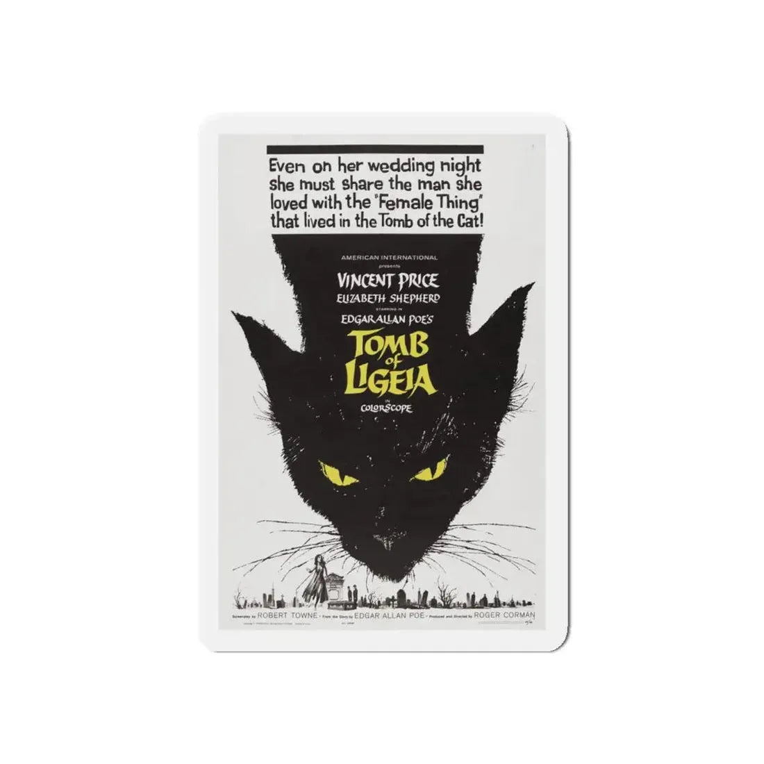 TOMB OF LIGEIA 1964 Movie Poster - Refrigerator Magnet 5 Inch - The Sticker Space