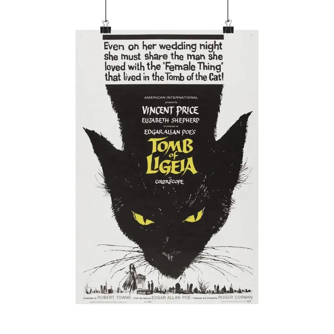 TOMB OF LIGEIA 1964 - Paper Movie Poster 12″ x 18″ Matte - The Sticker Space
