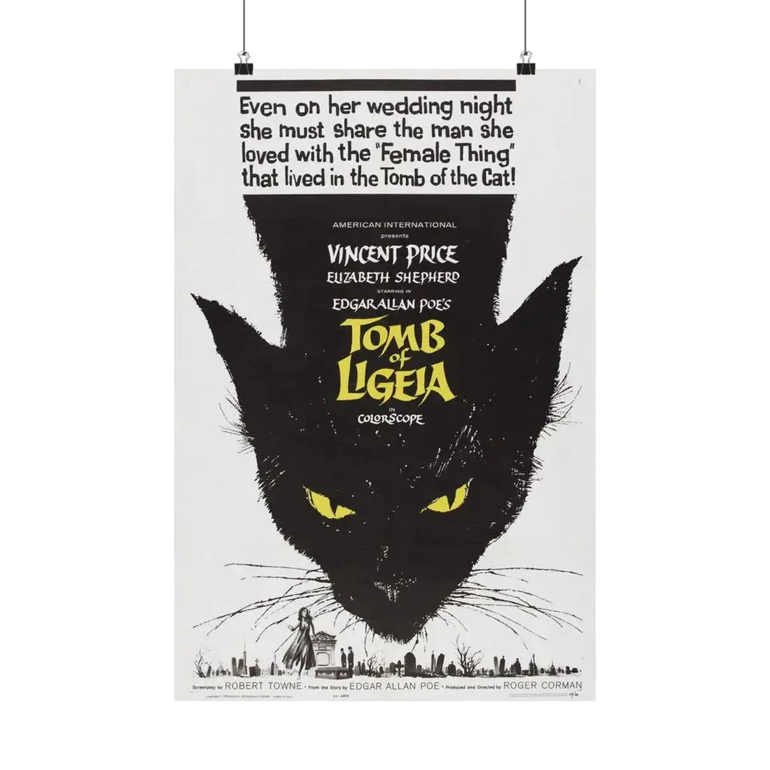 TOMB OF LIGEIA 1964 - Paper Movie Poster 16″ x 24″ Matte - The Sticker Space