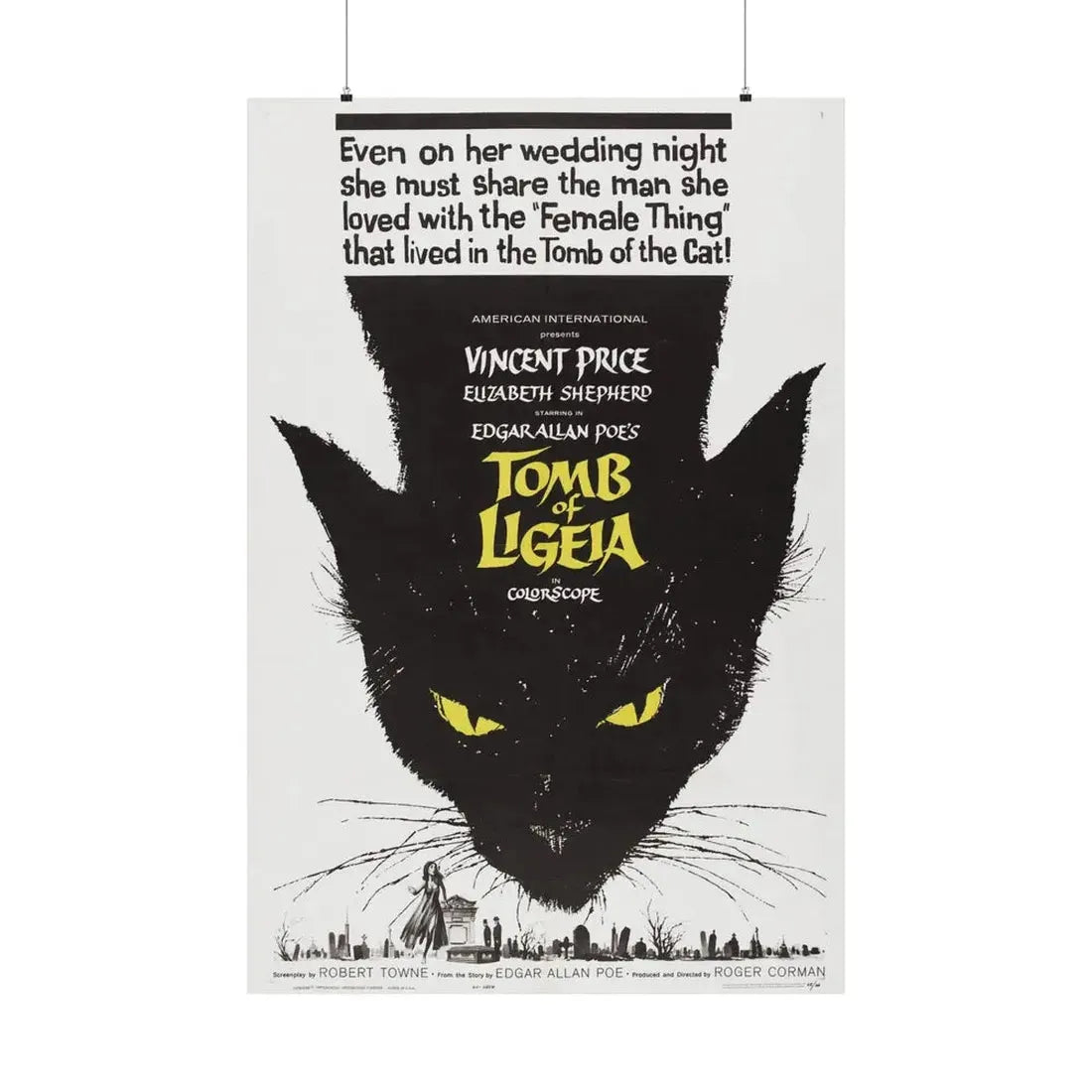 TOMB OF LIGEIA 1964 - Paper Movie Poster 36" x 54" Matte - The Sticker Space