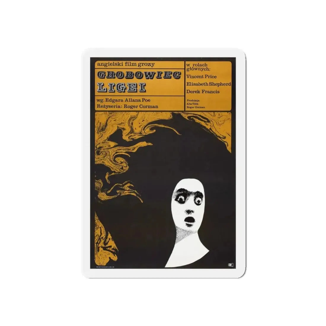 TOMB OF LIGEIA (2) 1964 Movie Poster - Refrigerator Magnet 5 Inch - The Sticker Space