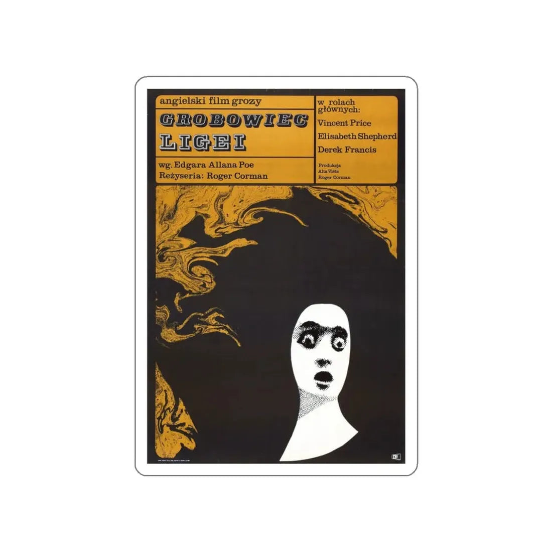 TOMB OF LIGEIA (2) 1964 Movie Poster STICKER Vinyl Die-Cut Decal 3 Inch - The Sticker Space