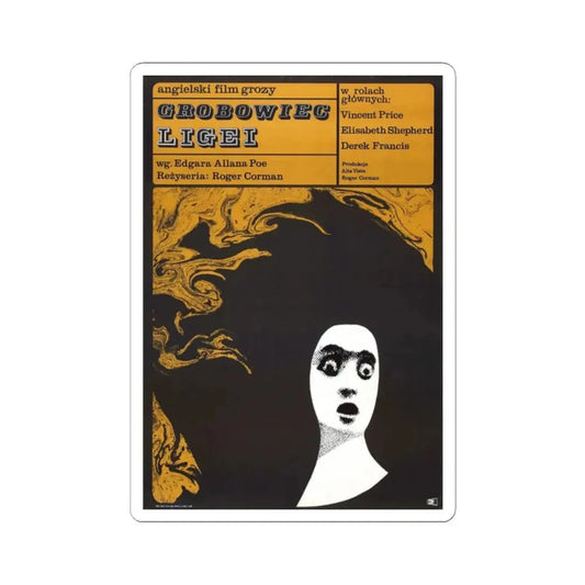 TOMB OF LIGEIA (2) 1964 Movie Poster - STICKER Vinyl Kiss-Cut Decal 2 Inch White - The Sticker Space