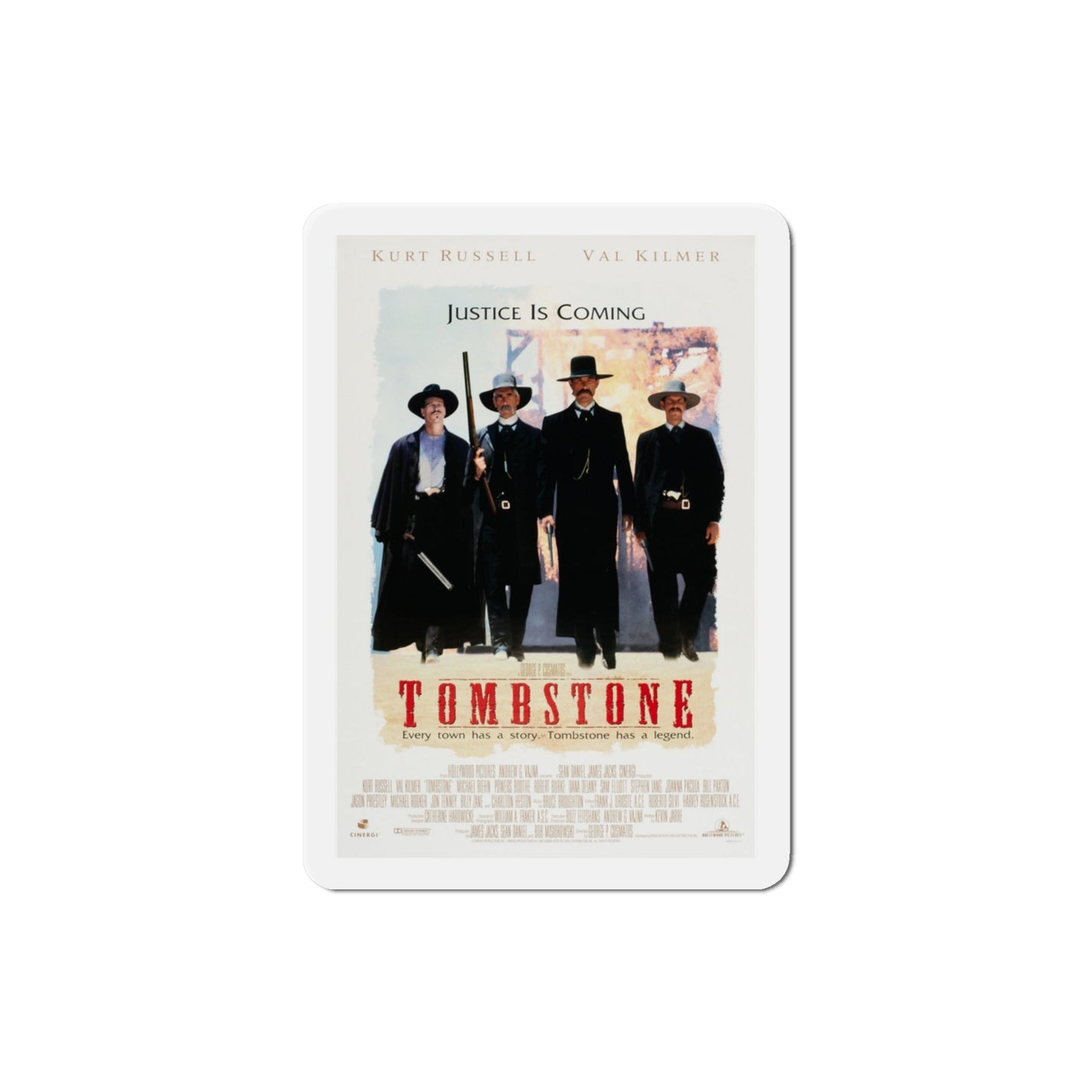 Tombstone 1993 Movie Poster Die-Cut Magnet-3" x 3"-The Sticker Space