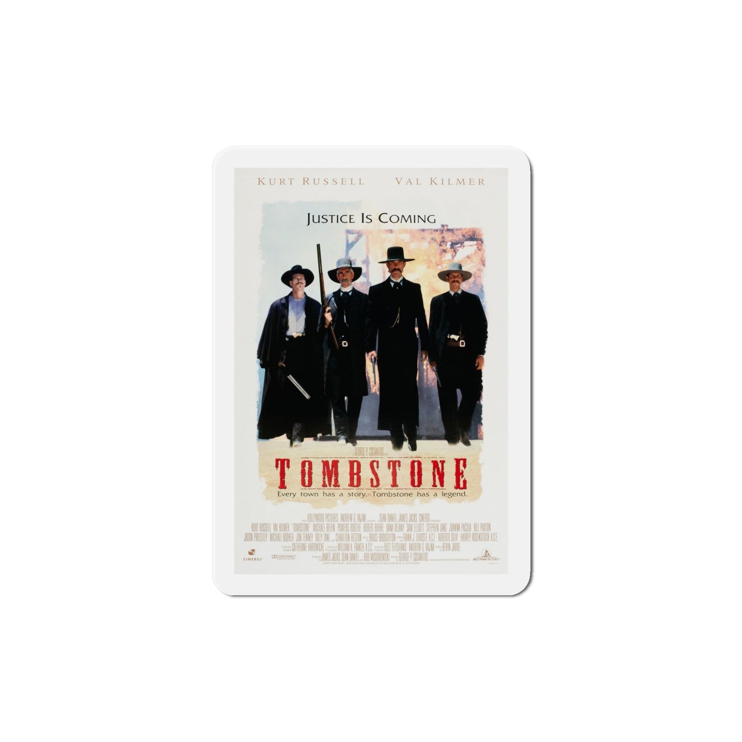 Tombstone 1993 Movie Poster Die-Cut Magnet-5" x 5"-The Sticker Space