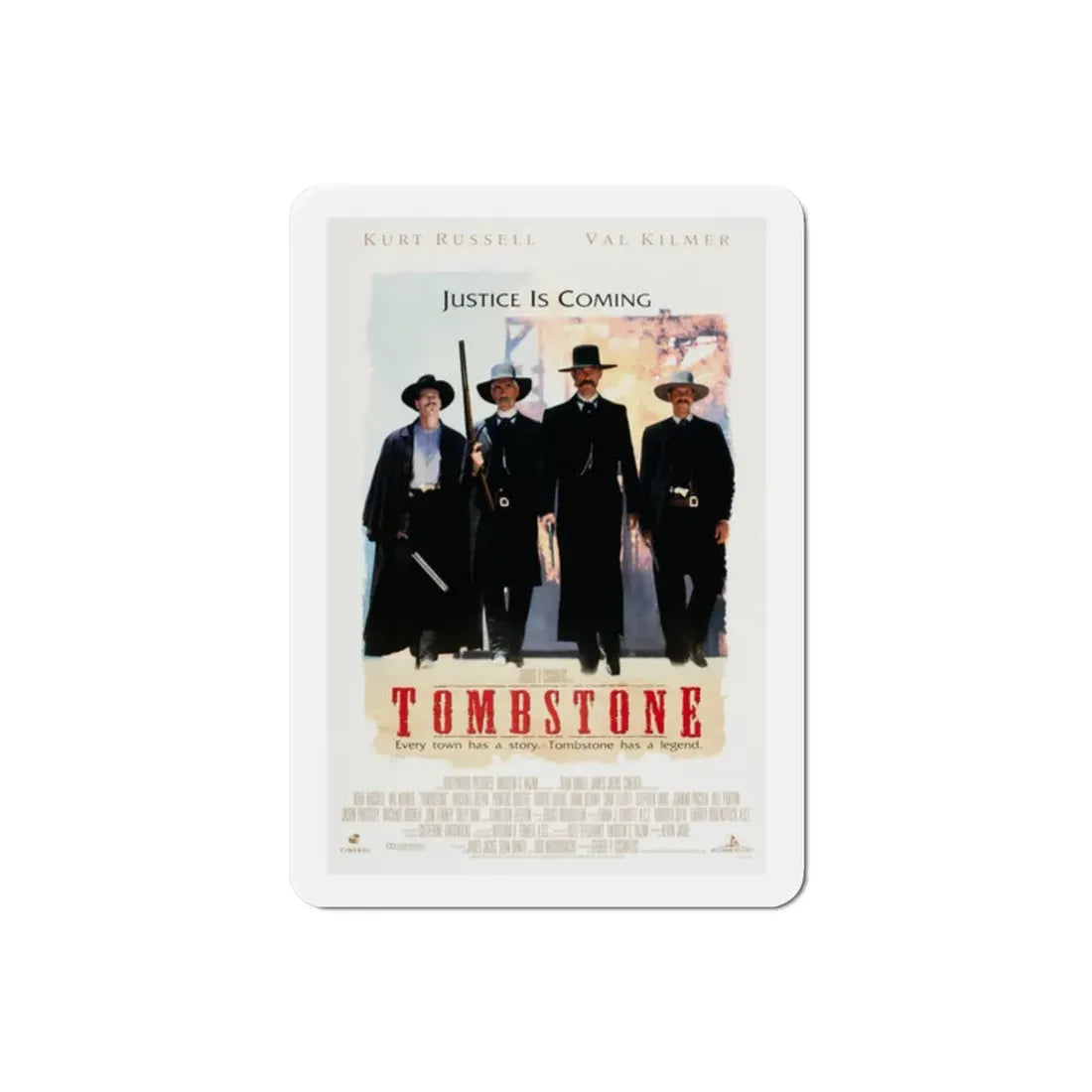 Tombstone 1993 Movie Poster Refrigerator Magnet 2 Inch - The Sticker Space